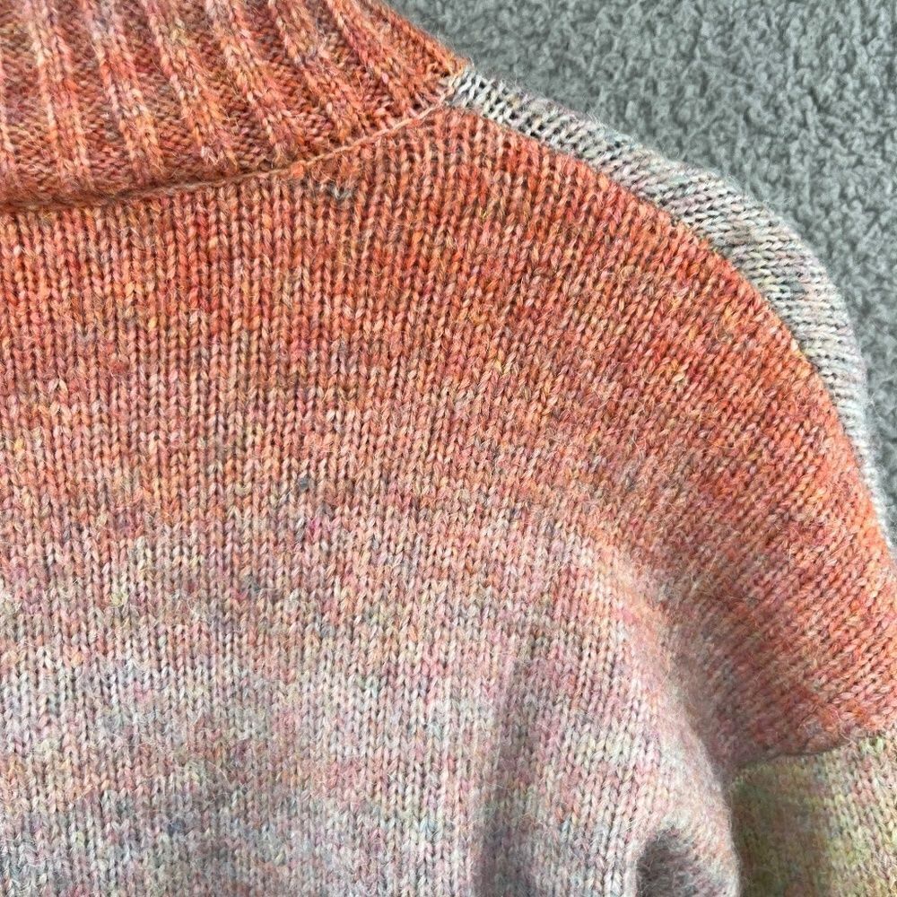 Belle du jour sweater rainbow ombre mock neck quarter zip pullover XS - Picture 10 of 12